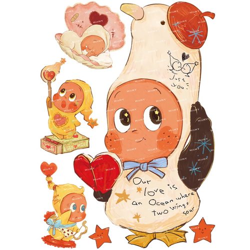 我们都是星星人泡泡玛特大张贴纸