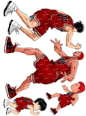 中号F0054-34灌篮高手男儿当入樽动漫笔记本电脑手机旅行箱贴纸