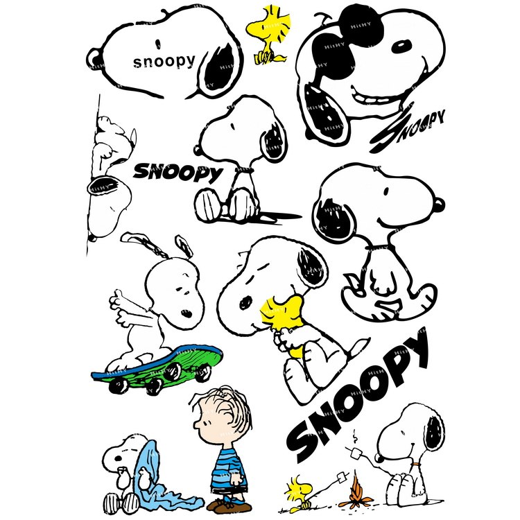 大号F0003-01史路比snoopy-卡通动漫笔记本电脑旅行箱贴纸防水