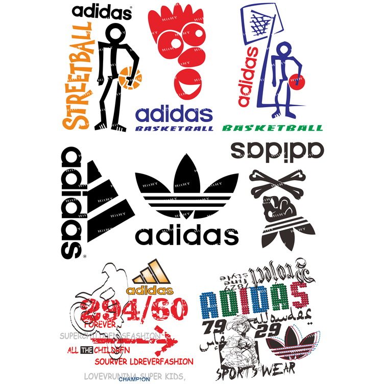 F0033-05adidas三叶草潮牌个性笔记本电脑旅行拉杆箱电动车贴纸