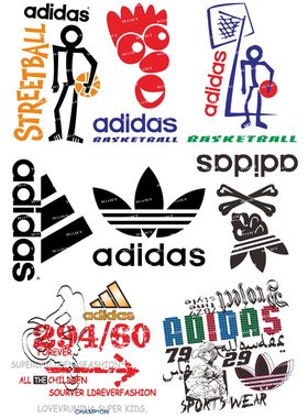 F0033-05adidas三叶草潮牌个性笔记本电脑旅行拉杆箱电动车贴纸