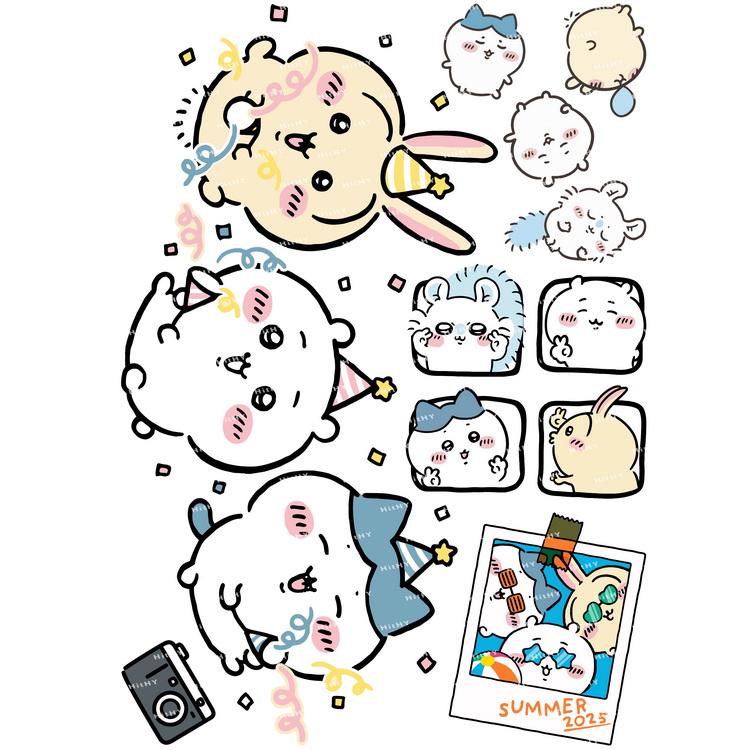 chiikawa乌萨奇可爱卡通动漫电脑笔记本吉他电动车旅行行李箱贴纸