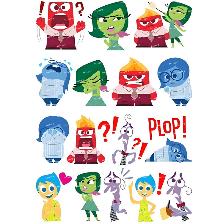 大号F0429-02头脑特工队卡通动漫笔记本电脑吉他旅行拉杆箱贴纸