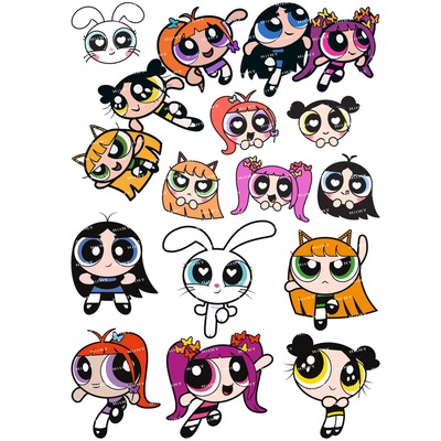 飞天小女警Newjeans电脑行李贴纸