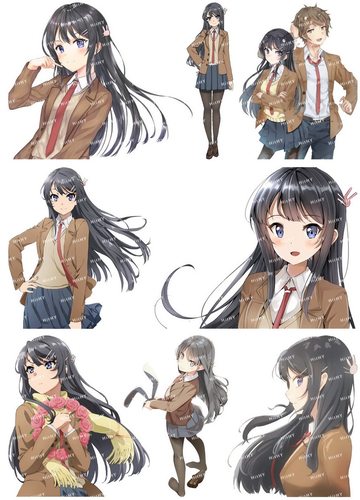 中号F0390-03青春猪头少年不会梦到兔女郎学姐电脑旅行拉杆箱贴纸