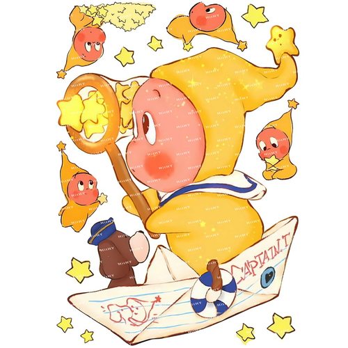 我们都是星星人泡泡玛特大号贴纸