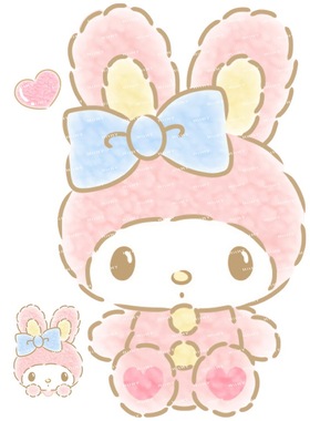 小号F0184-17美乐蒂my melody卡通动漫笔记本电脑旅行行李箱贴纸