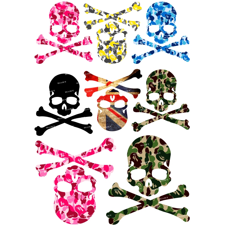 MMJ骷髅潮牌个性电脑电动车贴纸