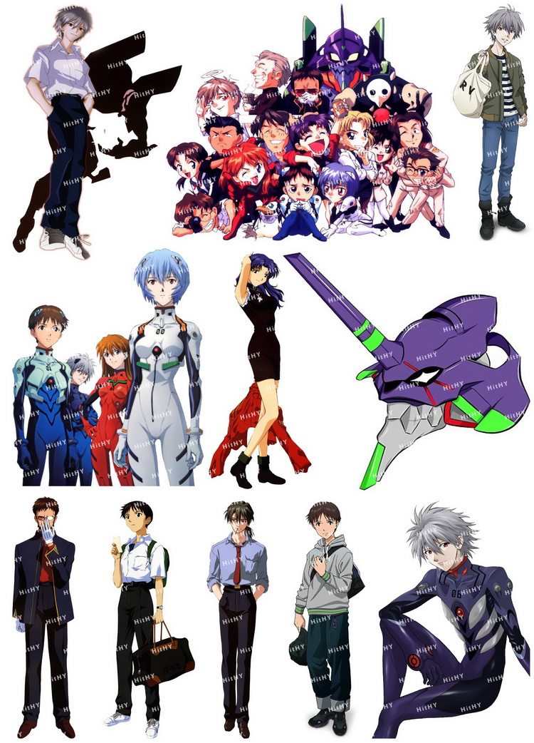 小号f0362-14新世纪福音战士eva动漫电脑吉他手机旅行拉杆箱贴纸