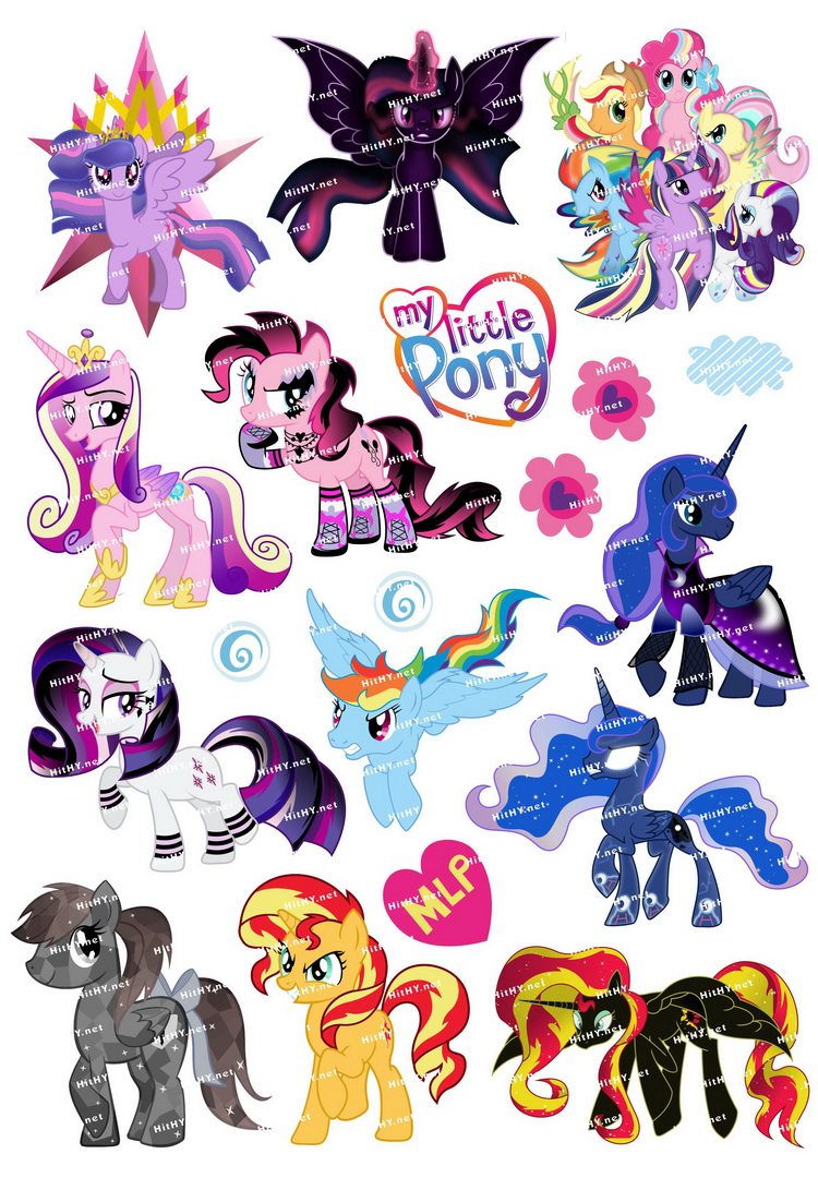 小号f0065-09my little pony小马宝莉卡通笔记本电脑旅行箱贴纸