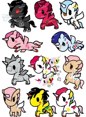 大号F0057-06 tokidoki TKDK潮流服装潮牌笔记本旅行箱贴纸防水