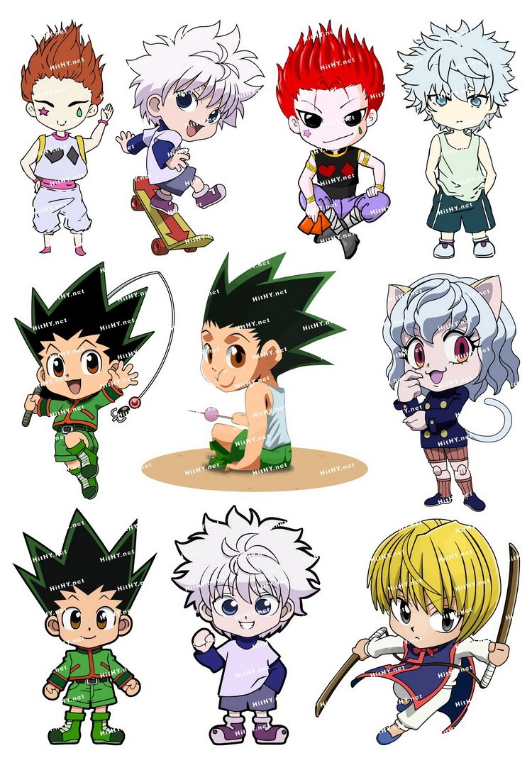 中号F0137-06全职猎人HUNTERxHUNTER卡通动漫笔记本旅行箱贴纸