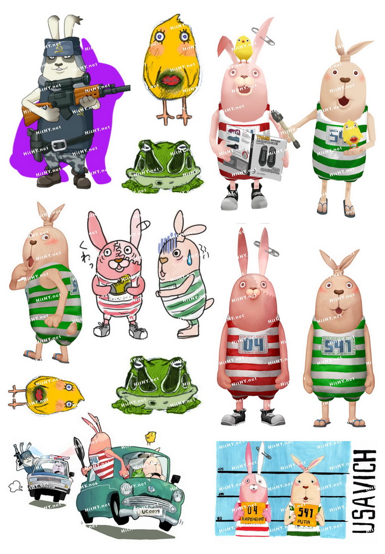 小号卡通动漫笔记本旅行箱贴纸