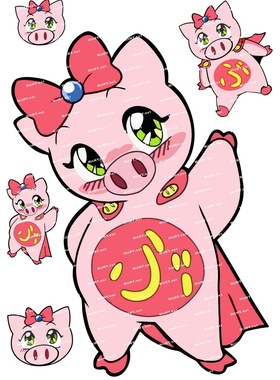 小号F0244-02飞天少女猪事丁卡通动漫笔记本电脑旅行拉杆箱贴纸