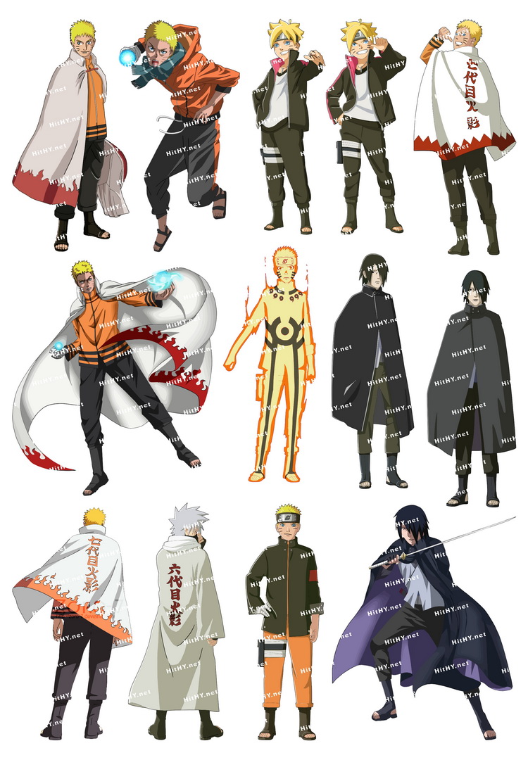 大号F0076-08火影忍者博人NARUTO卡通动漫笔记脑旅行箱贴纸防水