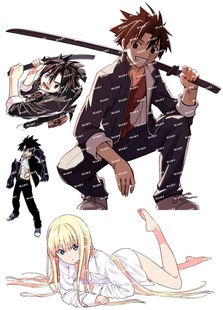 大号F0296-01悠久持有者动漫笔记本电脑手机结它旅行拉杆箱贴纸