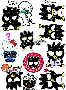 小号F0112-02酷企鹅XO仔卡通电脑动漫可爱萌笔记本行李旅行箱贴纸