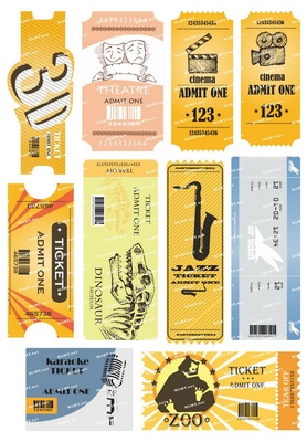 复古怀旧电影票笔记本电脑旅行箱