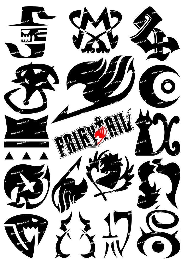 小号f0123-01妖精的尾巴 fairy tail-卡通动漫笔记本旅行箱贴纸