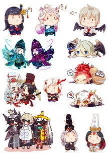 大号F0252 卡通动漫电脑手机旅行拉杆箱贴纸防水 01阴阳师Q版