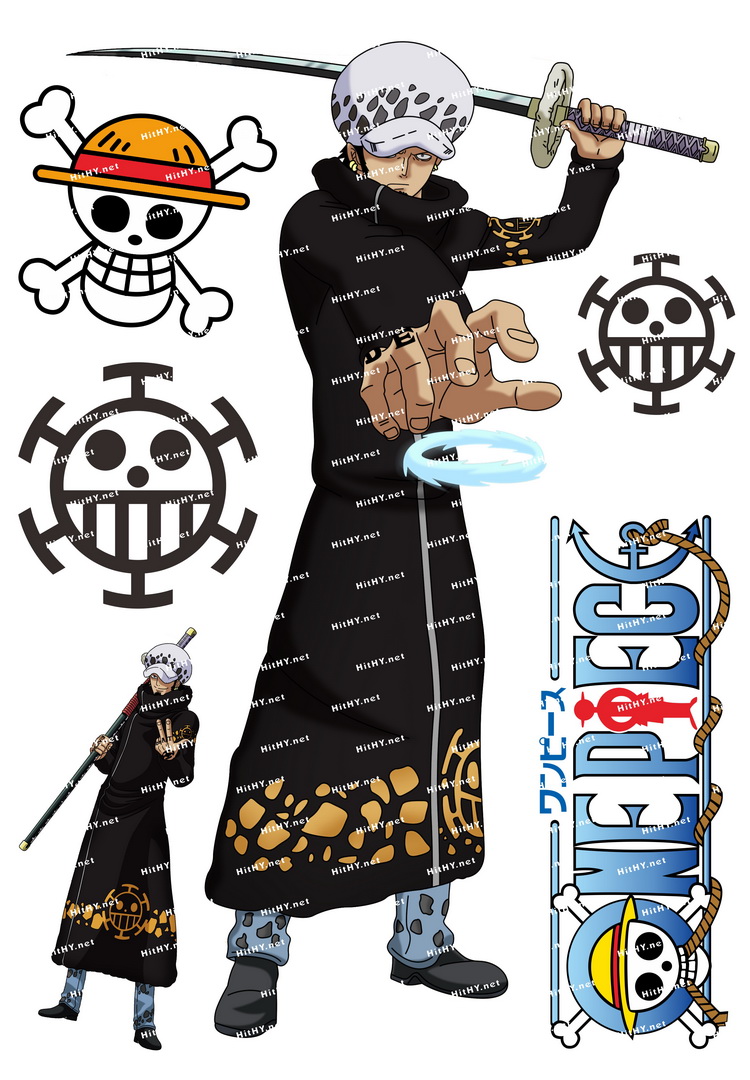 中号F0019-09海贼王卡通动漫笔记本旅行拉杆箱贴纸防水