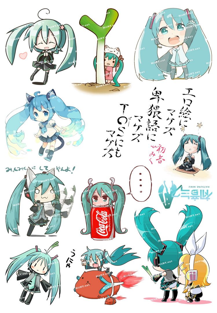 小号f0119-01卡通二次元动漫 可爱萌 电脑手机手机旅行箱贴纸