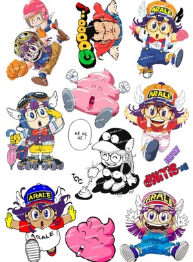 中号F0060-01阿拉蕾IQ博士-卡通动漫笔记本手机汽车旅行箱贴纸