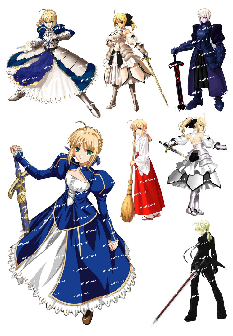 小号f0152-10-fatezerostaynight卡通动漫笔记旅行拉杆箱贴纸防水