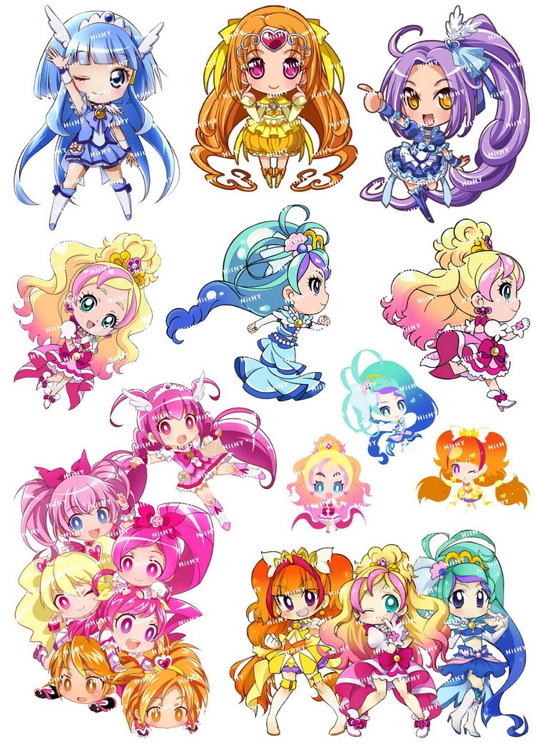 中号f0306-01go princess光之美少女动漫笔记本电脑旅行拉箱贴纸