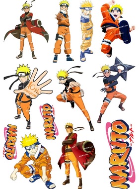 中号F0077-01火影忍者NARUTO鸣人 卡通动漫笔记本电脑旅行箱贴纸