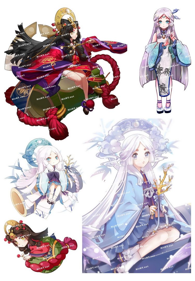 小号f0277-02阴阳师辉夜姬游戏动漫笔记本电脑手机旅行拉杆箱贴纸