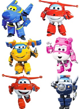 中号F0203-02超级飞侠卡通动漫笔记本死飞结它旅行拉杆箱贴纸防水