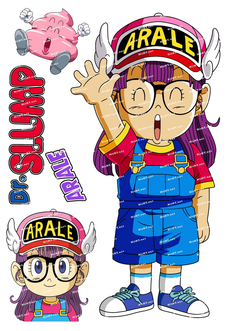 小号f0060-12阿拉蕾iq博士卡通动漫笔记本电脑旅行拉杆箱贴纸防水