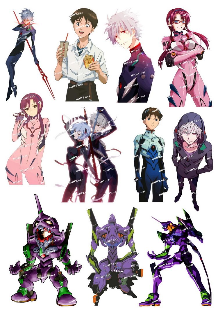 小号f0135-10新世纪福音战士eva卡通动漫笔记本旅行拉杆箱贴纸