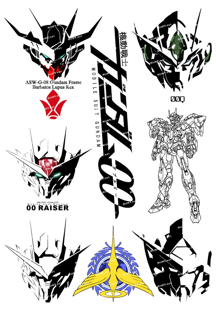 大号gundam卡通动漫电脑贴纸手机