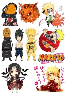 卡通动漫 笔记本电脑旅行箱贴纸防水 03火影忍者NARUTO 大号F0076