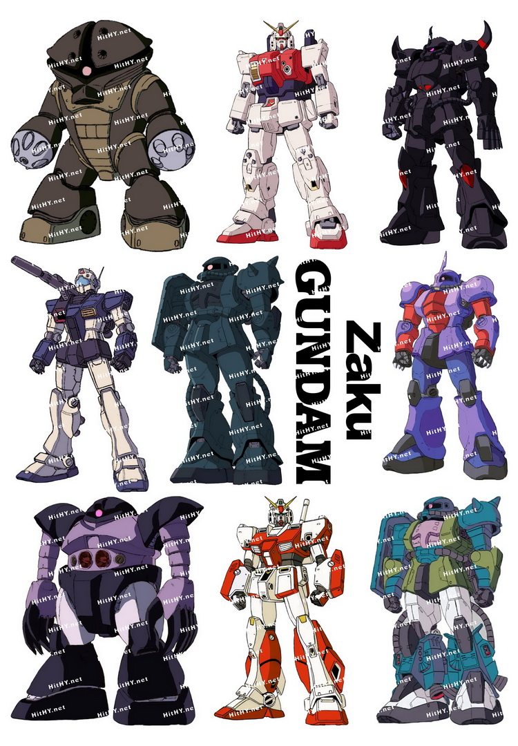 小号f0282-06高达gundam扎古zaku水怪msv动漫电脑手机旅行箱贴纸