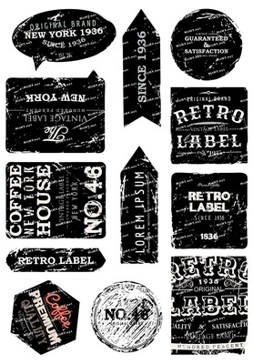 大号F0047-02复古怀旧标签电影票-笔记本电脑手机死飞旅行箱贴纸