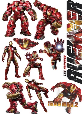 中号F0041-01漫威钢铁侠Iron Man -卡通动漫电影笔记本旅行箱贴纸