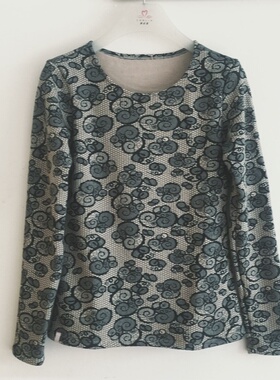 康妮雅家居服莫代尔+棉女圆领长袖打底衫配衬内衣Y2263加厚加绒