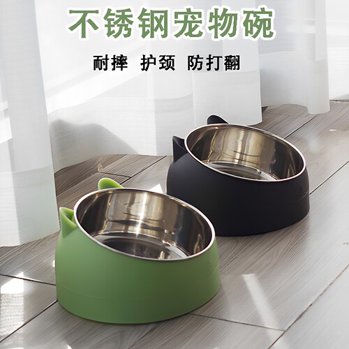 宠物不锈钢猫碗猫食盆狗碗