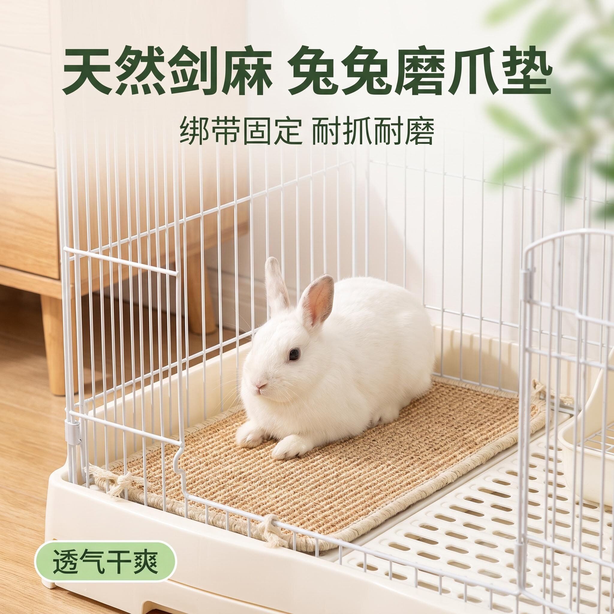 兔子玩具解闷剑麻脚垫图片