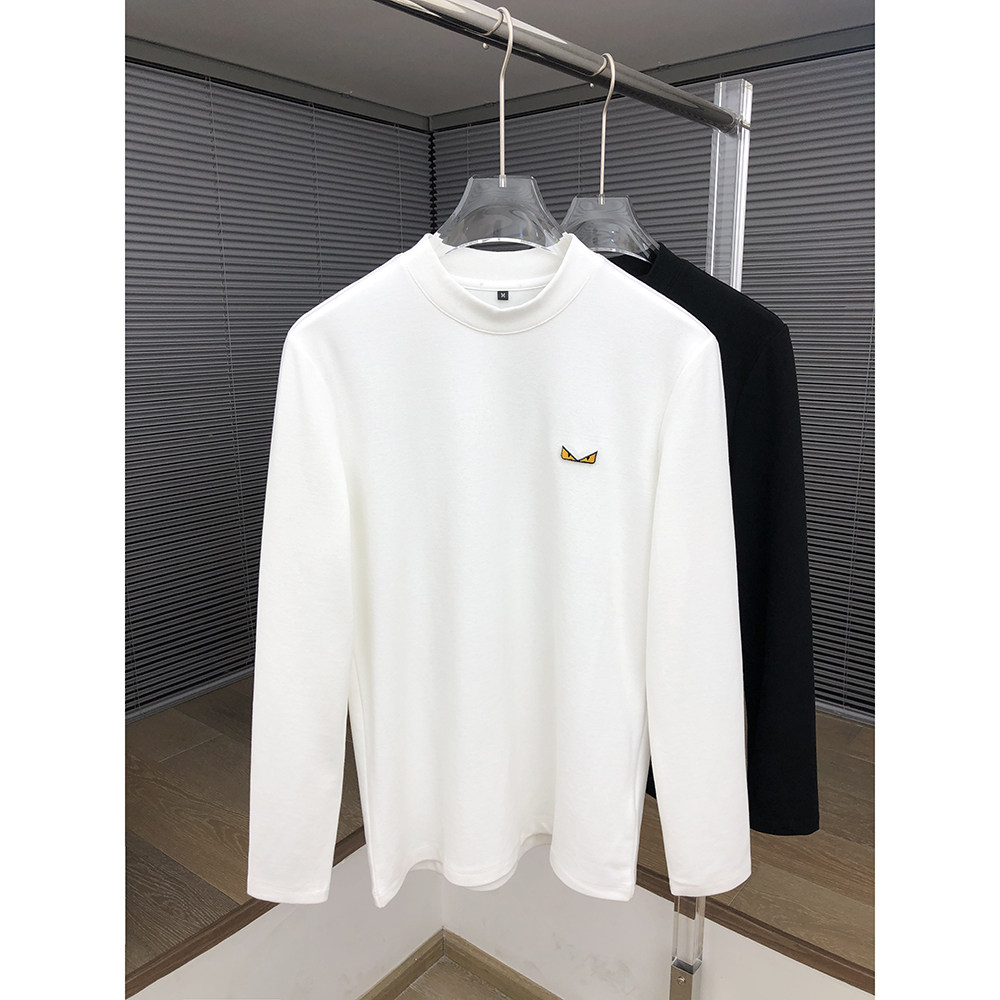 欧洲站冬季高端潮牌欧货小眼睛加绒加厚半高中领长袖T恤男打底衫,男装,T恤,淘宝优惠券,粉丝福利购,淘宝优惠卷