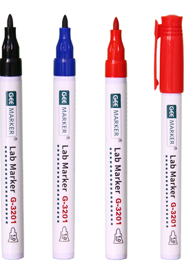 GEEMARKER3501实验室防水防酒精G3201耐擦洗耐磨记号笔不掉色1mm