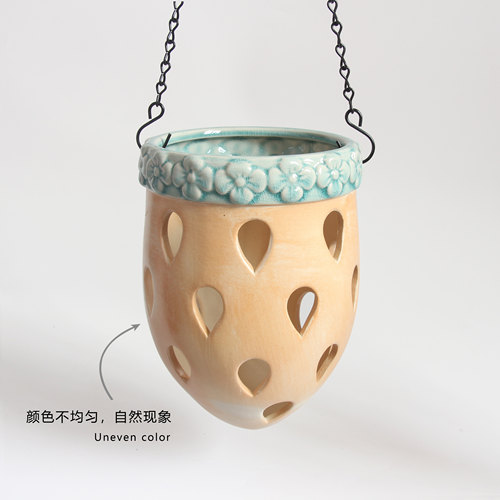 兰花盆简约陶瓷蝴蝶兰镂空吊盆