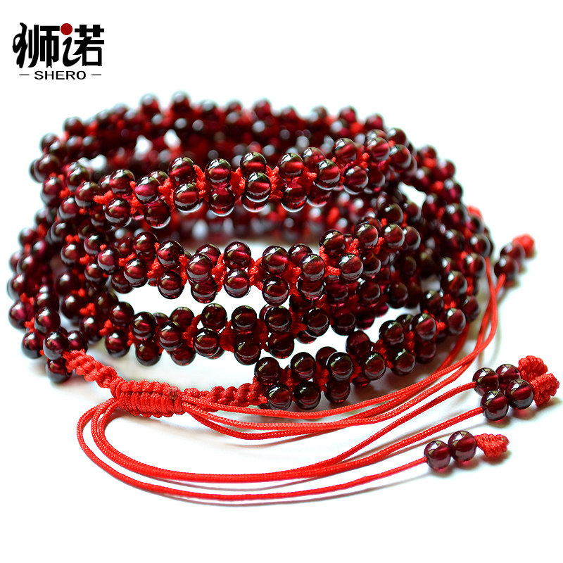 多子多福石榴石腰链女款手工编织