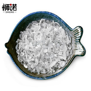高品质天然白水晶消磁石水晶碎石手链吊坠鱼缸净化石供佛供曼扎