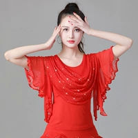 Морщинка яркая атласная топ красный