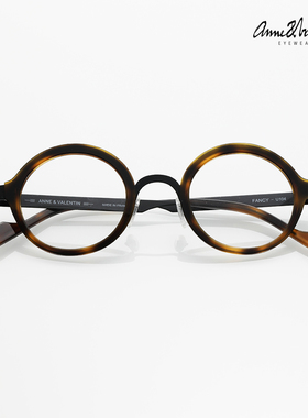 ANNE & VALENTIN 法国设计师手工男女眼镜架 简约玳瑁圆框 FANCY