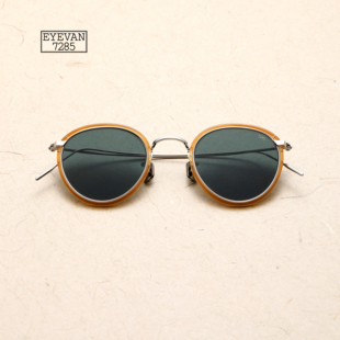 EYEVAN 7285 日杂文艺手造眼镜框 717E 侧遮罩墨镜 目下眼镜店